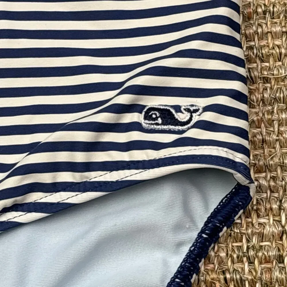 ⚓️ Vineyard Vines Striped One-Piece Swimsuit | Girls Size 14/16 | Navy & White